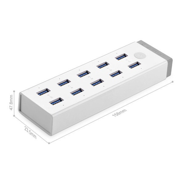 {RẺ VÔ ĐỊCH }Hub usb , Bộ chia usb ra 10 cổng USB 3.0 chính hãng Ugreen 20297, có nguồn đi kèm, sạc được cho điện thoại