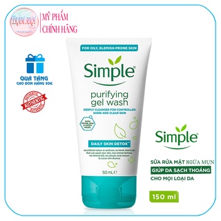Sữa Rửa Mặt Simple Kiềm Dầu, Ngừa Mụn Cho Da Mụn 150ml