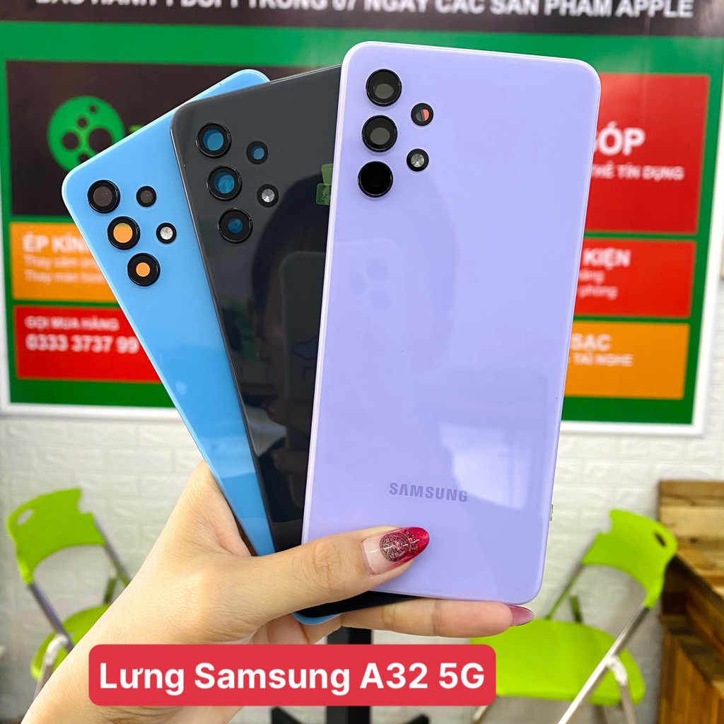 Nắp lưng Samsung A32 5G SM-A326 có kính camera sau, mặt kính lưng theo máy Samsung A326 linh kiện đẹp 9/10 zin
