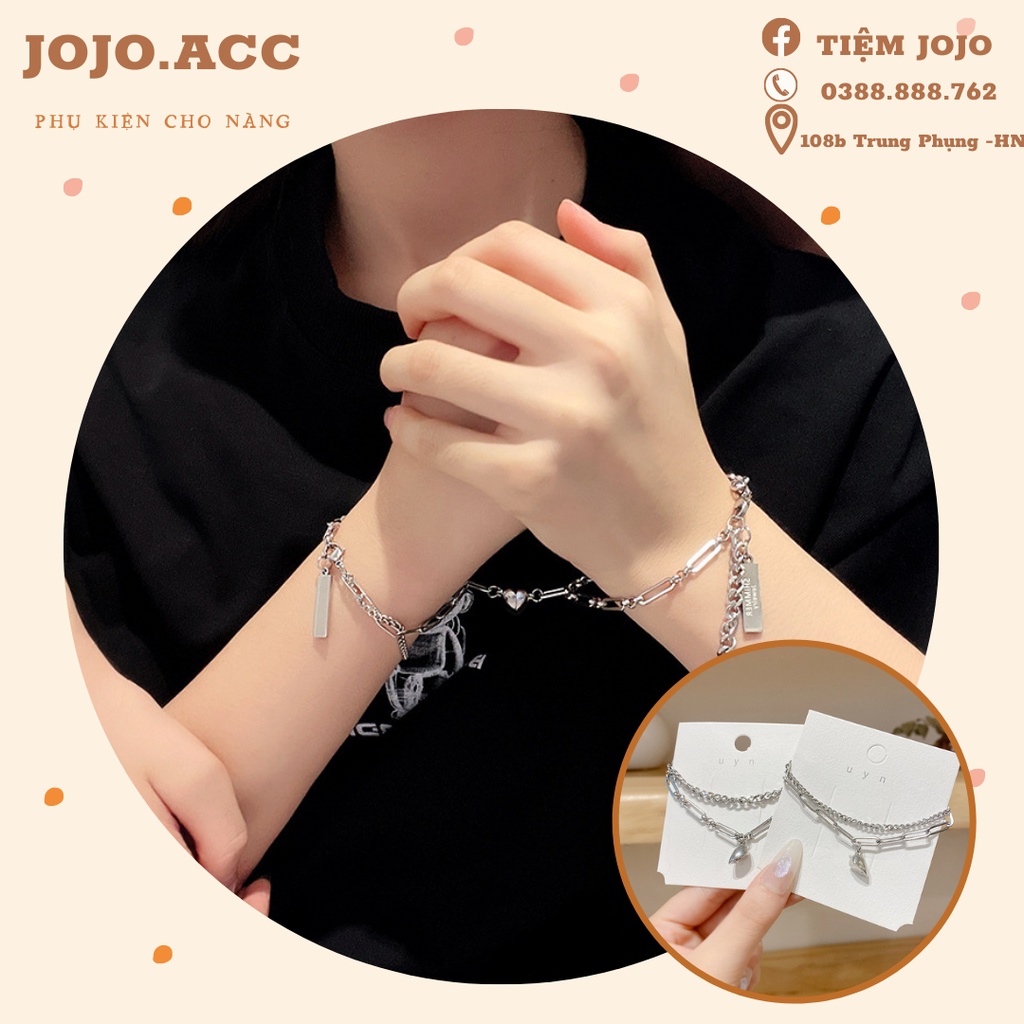 Vòng tay đôi nam châm trái tim tình yêu JOJO.AC