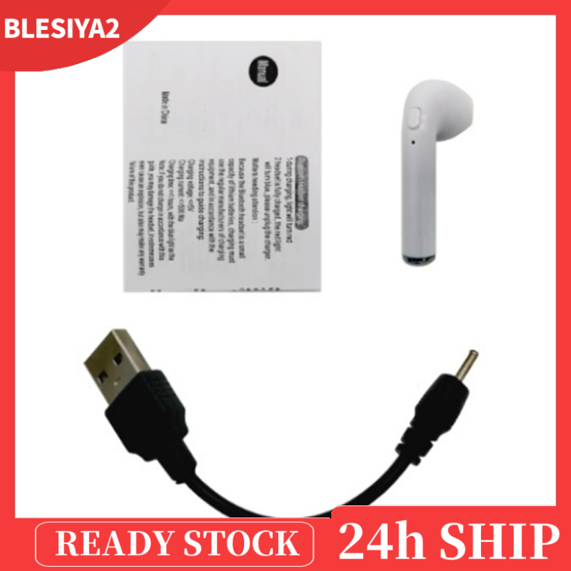 i7s Bluetooth Earphone Sport Mini True Wireless Earbuds single ear White