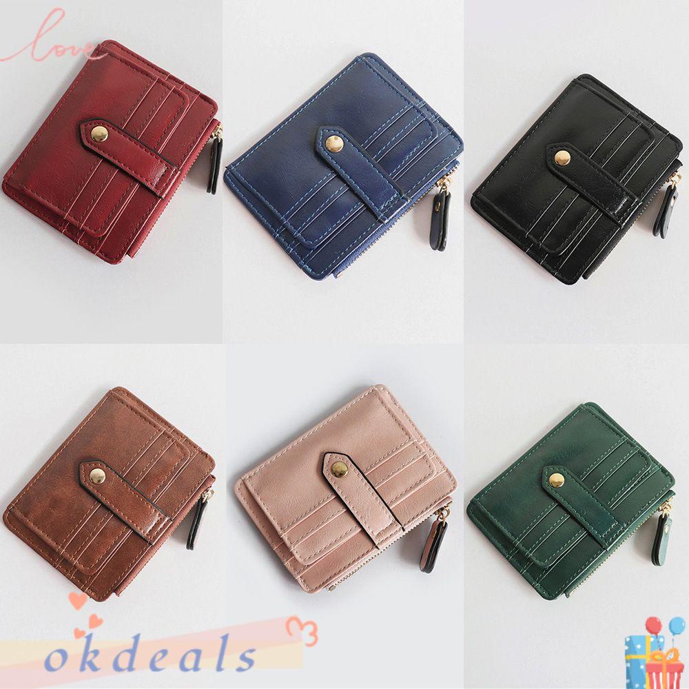 Ví Da PU Đựng Thẻ Tín Dụng / Tiền Xu Phong Cách Doanh Nhân Cho Nam Và Nữ