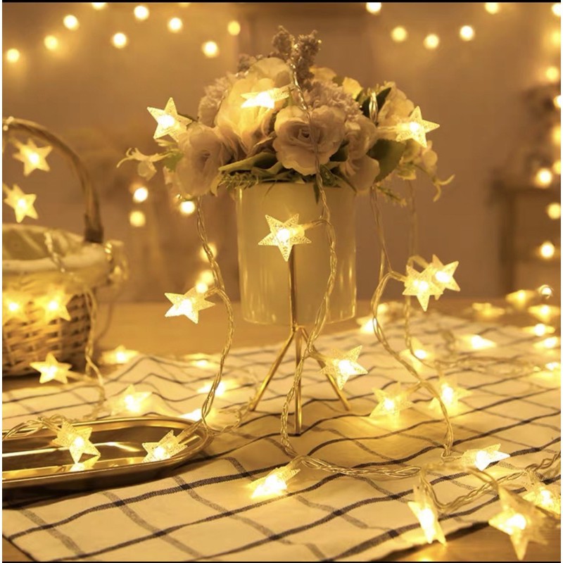 ⚡GIAO HỎA TỐC 1H⚡ Dây Led Ngôi Sao Nhí Nhiều Màu  dài 10 Mét Trang Trí Lễ Tết Noel..