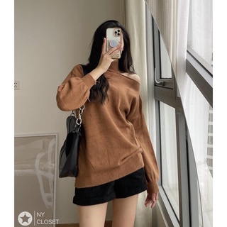 áo len hở vai hot nhất 2021