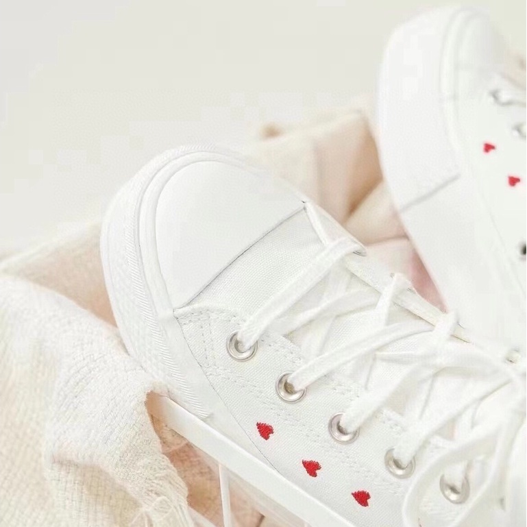 Giày Converse All Star Lift Đế Dày Thêu Họa Tiết Trái Tim Cá Tính 2022Valentine