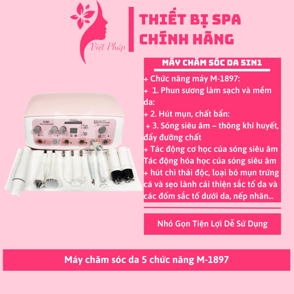 Máy chăm sóc da đa năng 5in1 chuyên dụng cho spa