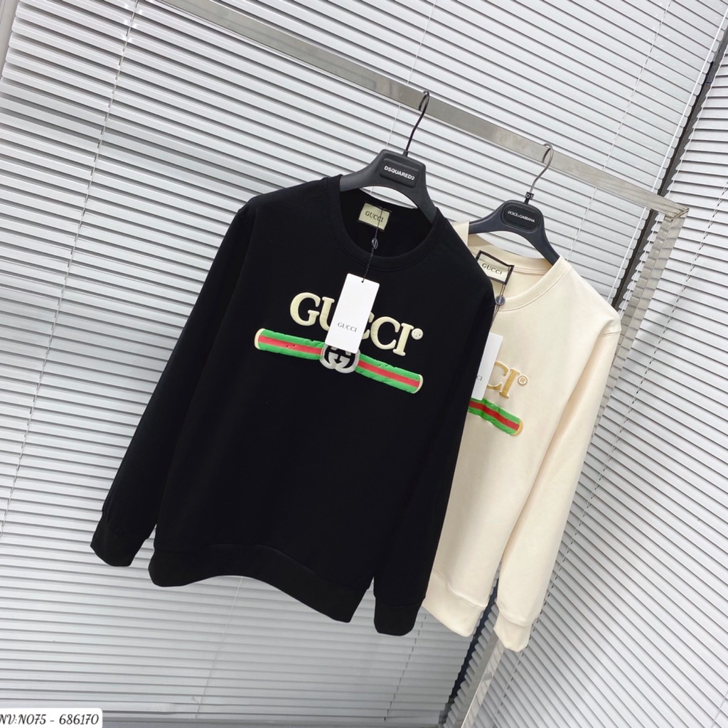 Áo Sweater Nam Gc Phối Họa Tiết Logo In Nổi - Áo Nỉ Nam Nưc Gc Chất Nỉ Da Cá Mềm Mịn DT STORE MENWEAR