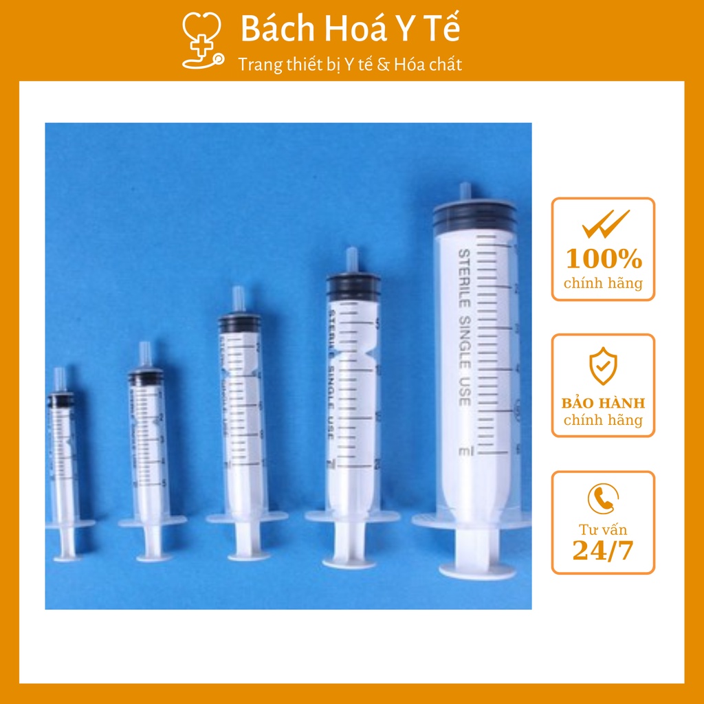 Bơm tiêm dùng 1 lần Việt Nam TANAPHAR bơm 20ml (hộp 50 cái), dễ dàng sử dụng.