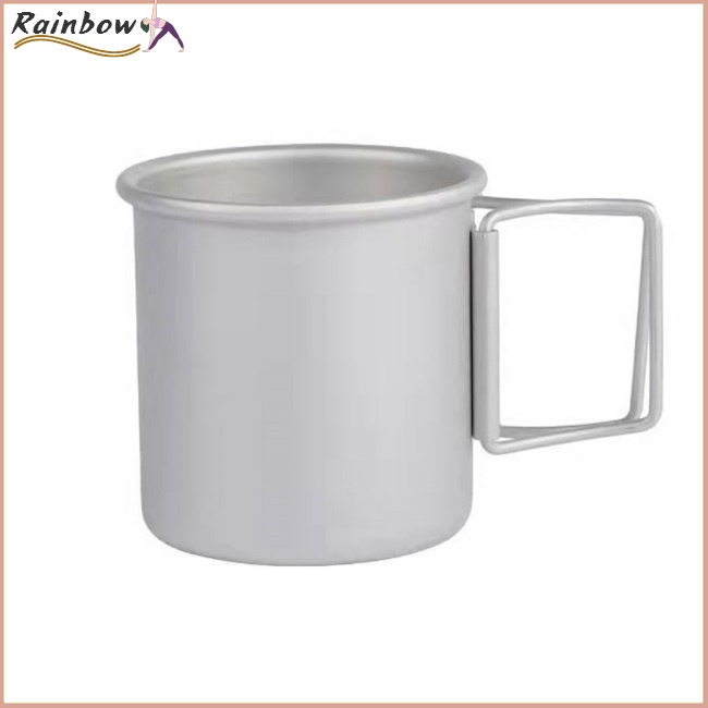 Cốc Nước Siêu Nhẹ 300ml Bằng Hợp Kim Nhôm Có Tay Cầm Có Thể Gấp Gọn Dùng Khi Đi Cắm Trại