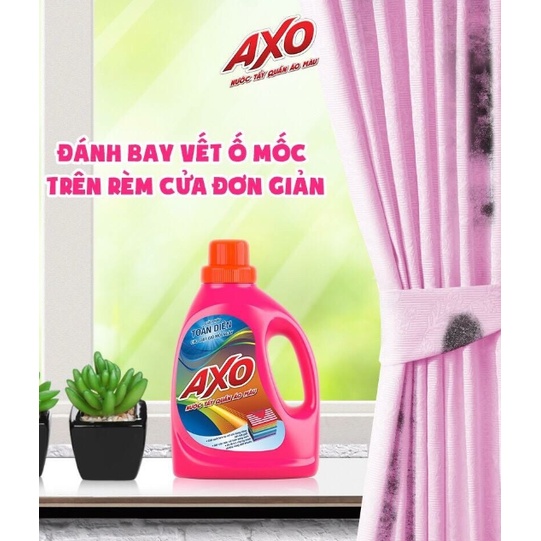 Nước tẩy quần áo màu Axo hồng 1,8L - hương hoa đào