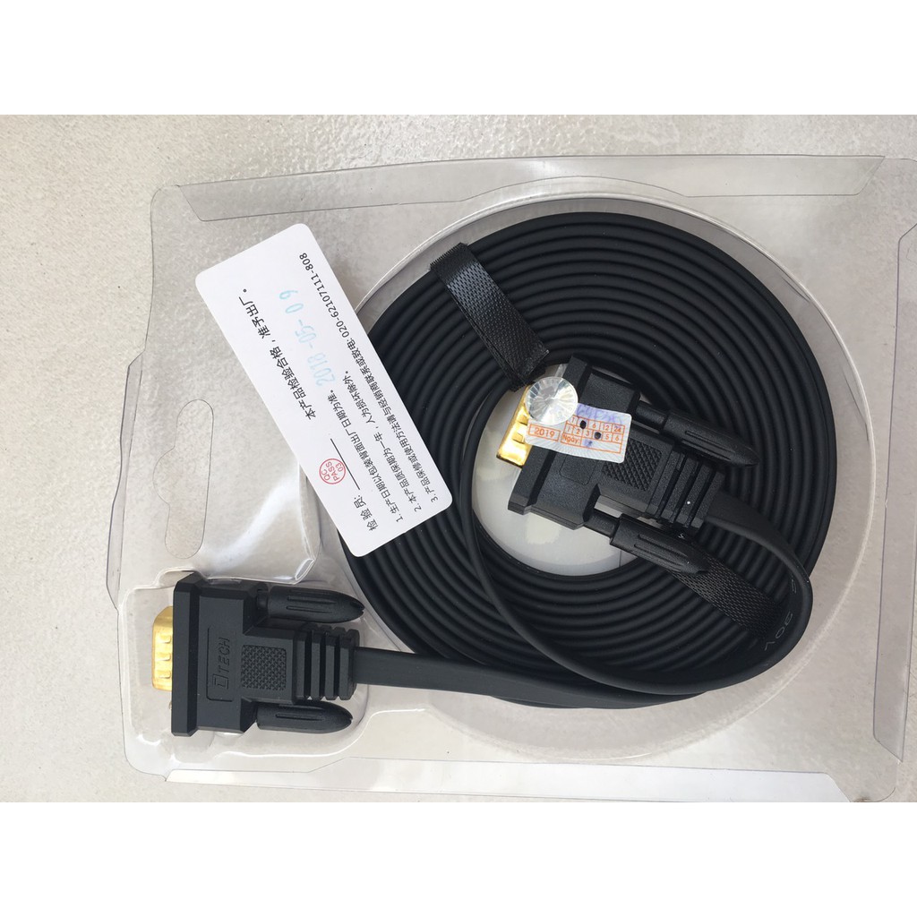 Cáp VGA 3m DTech 69F30 (3+6) FullHD sắc nét - Hàng chính hãng