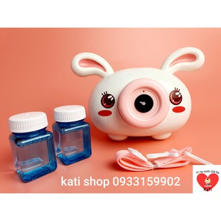 Máy ảnh thỏ cute thổi bong bóng