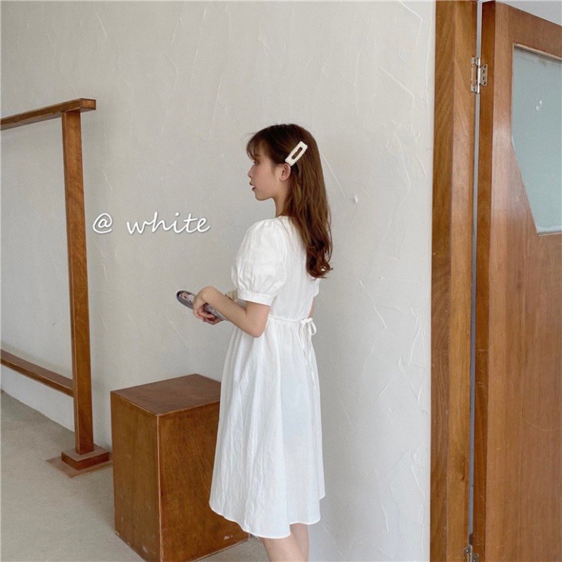 Váy kẻ caro cổ vuông màu mới 10121 Ulzzang style 🌸 Hàng quảng Châu