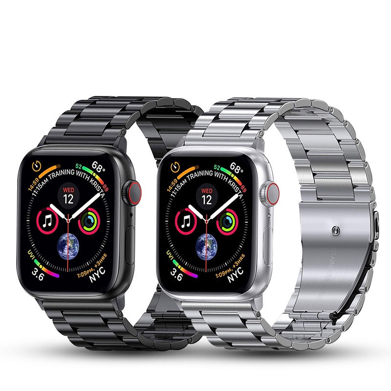 Dây Đeo Bằng Thép Không Gỉ 45mm 44mm 38mm 42mm 41mm 40mm Cho iWatch series 7 / 6 / SE / 5 / 4 / 3 / 2
