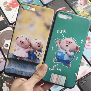 Freeship 50k_ốp iphone 6plus / 6splus dẻo viền đen in nổi 3d
