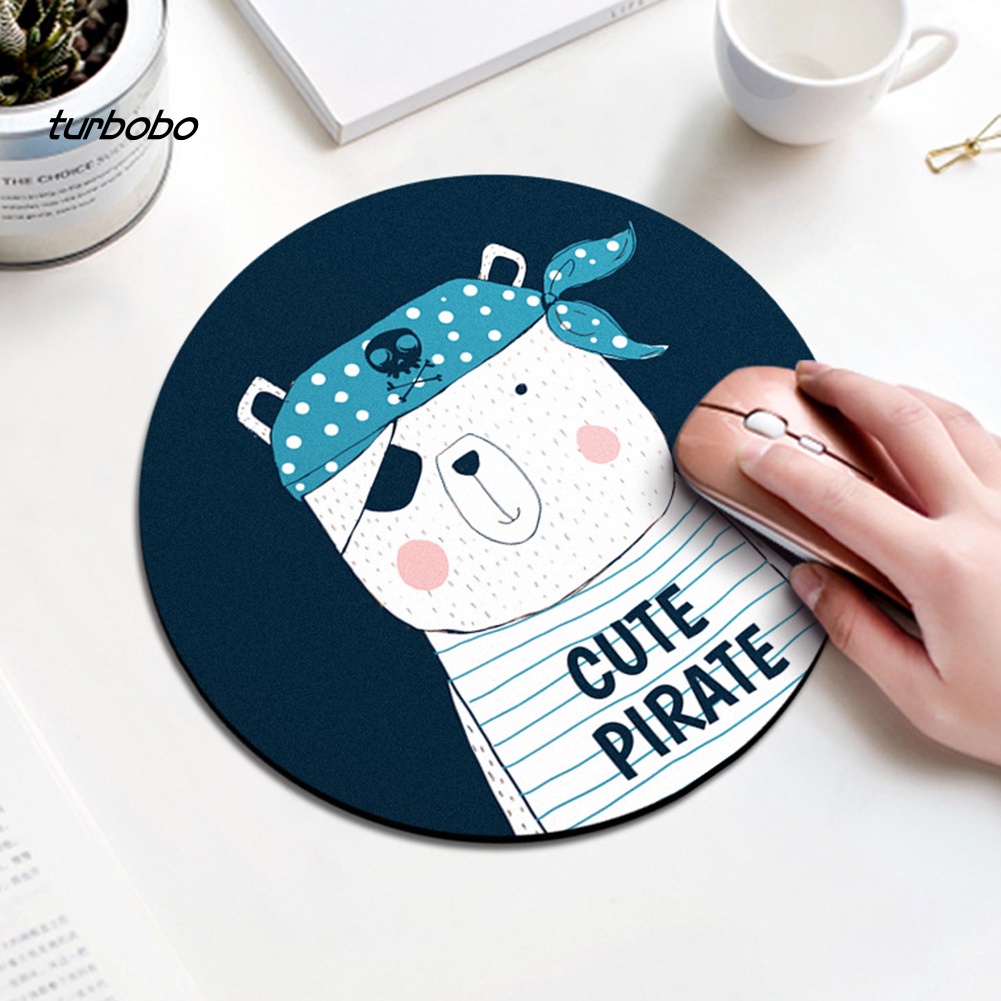 Tấm lót chuột máy tính hình tròn nhiều họa tiết hoạt hình