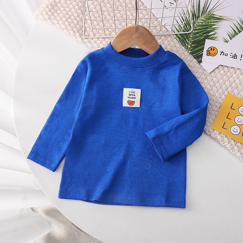 Áo giữ nhiệt cho bé cotton dày dặn cổ cao ấm áp, hàng QC cao cấp