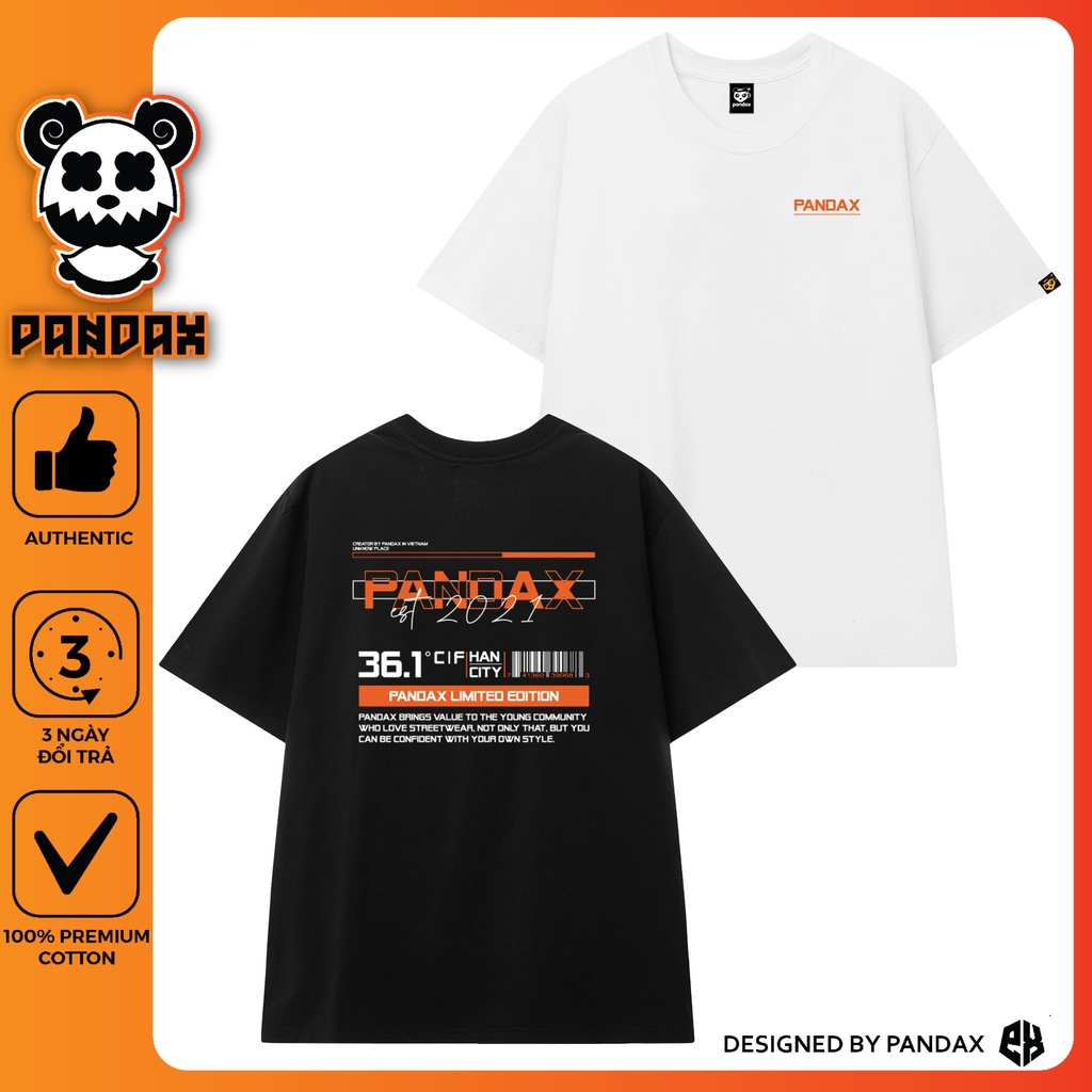 Áo thun tay lỡ PANDAX phông Unisex nam nữ Premium Cotton oversize form rộng LIMITED EDITION [ Full Box ]