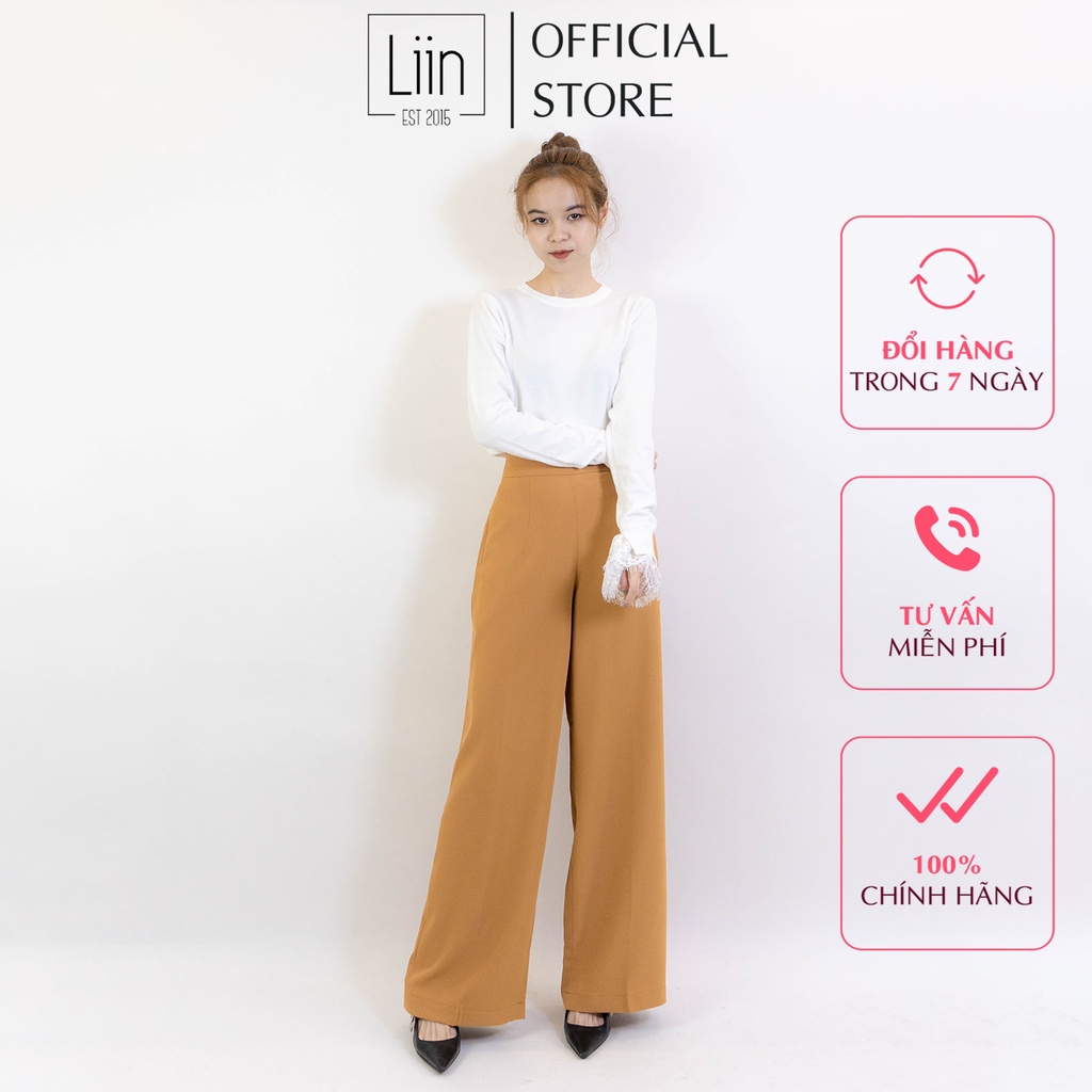 LIIN - Quần Ống Suông Công Sở Silk Trousers Q00138