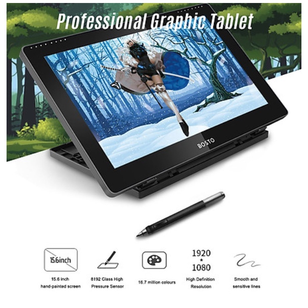 Bảng Vẽ Điện Tử BOSTO 16HD (15.6 Inch) (1920x1080)-Chính Hãng-New | BigBuy360 - bigbuy360.vn