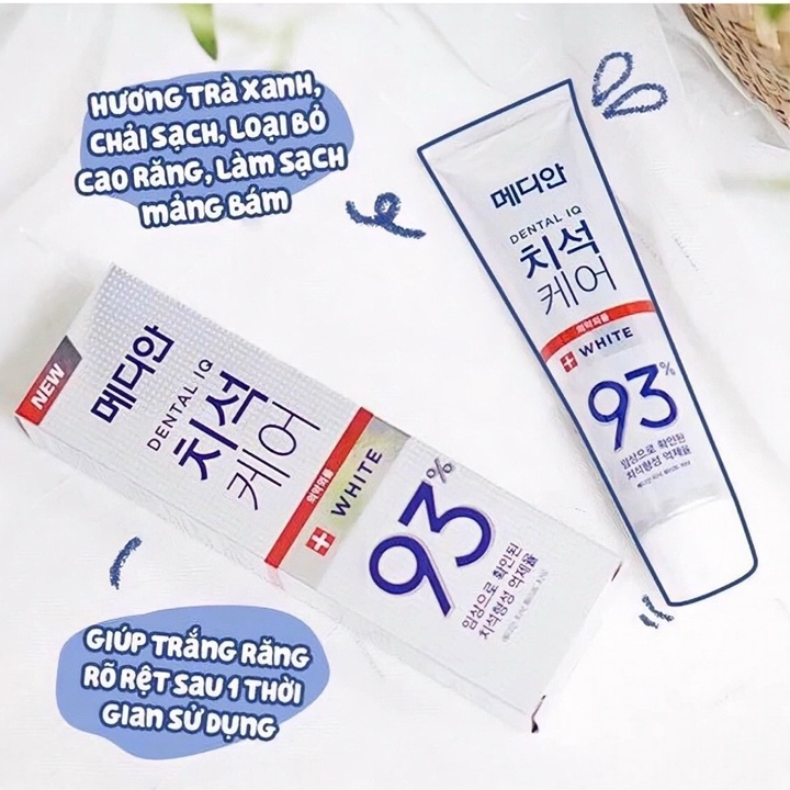 Kem Đánh Răng Median 93% Hàn Quốc Màu Trắng, Kem Đánh Trắng Răng, Kem Đanh Răng Chống Ê Buốt 1 Tuýp