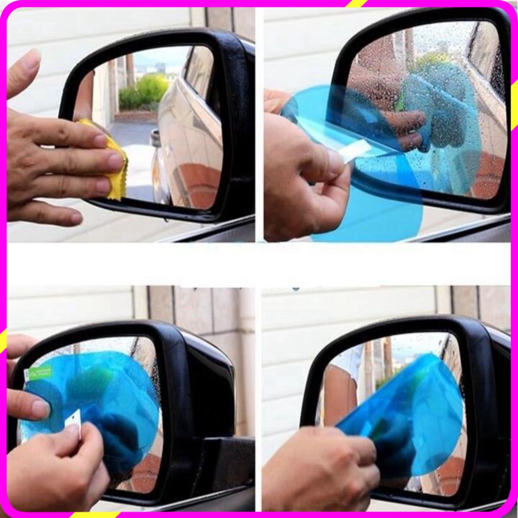 Bộ 2 chiếc phim chống đọng nước cho gương chiếu hậu ô tô, kích thước 100*150mm