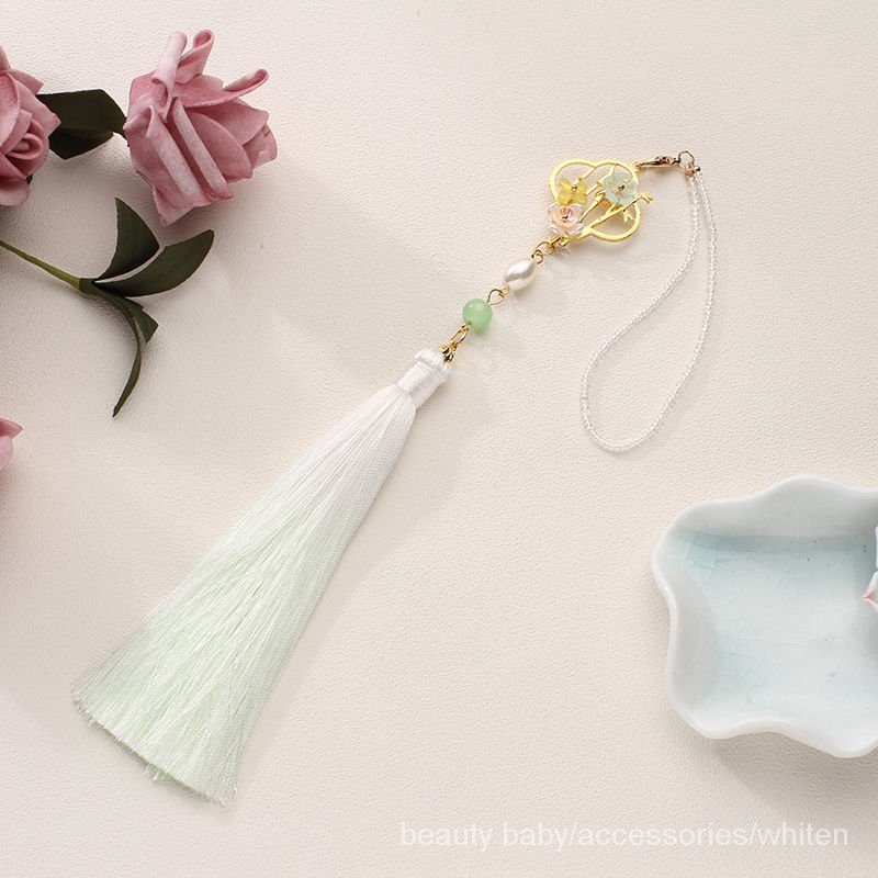 Phụ kiện treo trang trí phối hình hoa sen phong cách Trung Hoa cổ điển