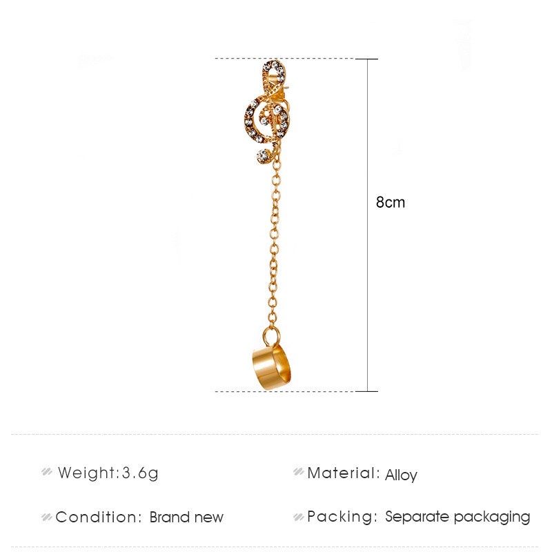 Hoa Tai Dáng Dài Hình Nốt Nhạc Xinh Xắn Cho Nữ