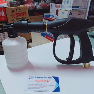 Combo 01 súng rửa xe áp lực cao ren M22 - 01 bình bọt xà phòng 0.5L