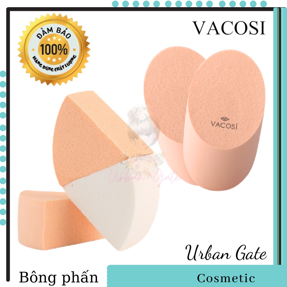Bông ướt trang điểm Vacosi Elip BP10 + tam giác vuông BP11 + tam giác nhọn BP12
