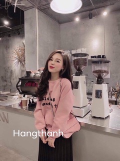 Áo nỉ màu hường