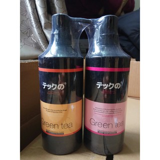 Bộ dầu gội + xả siêu mềm mượt Green Tea - Nhật Bản 780ml/chai
