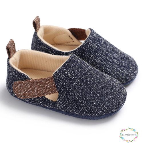 Giày lười mềm màu trơn đơn giản thoải mái cho bé sơ sinh từ 0-18 tháng tuổi