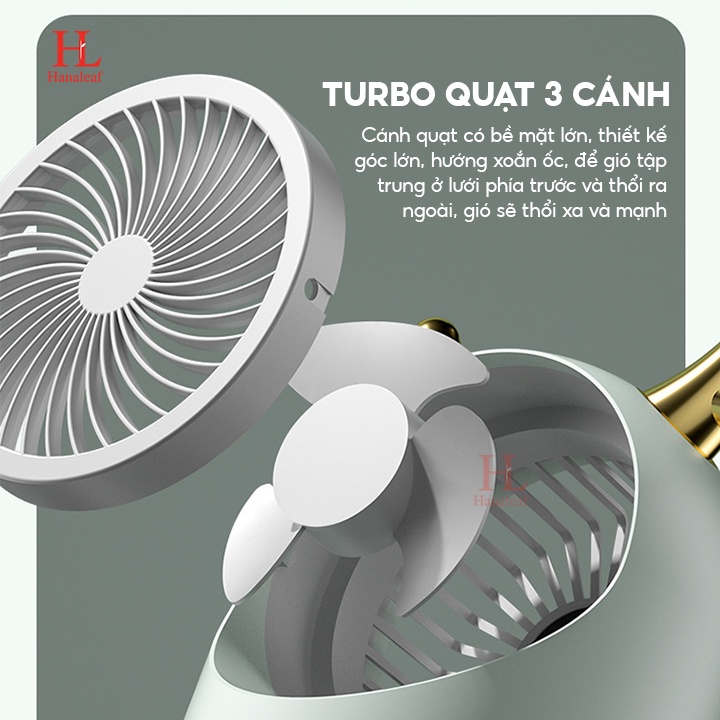Quạt phun sương tích điện mini HL, tiện dụng cho văn phòng, điều hòa hơi nước cá nhân 3 chế độ gió