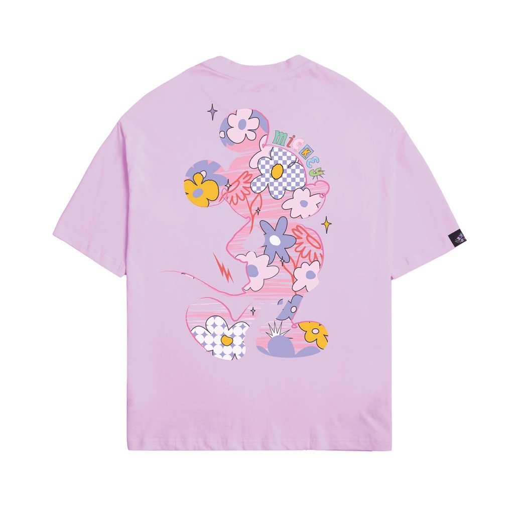 Áo Thun BOO Unisex Dáng Rộng In Graphic Logo Mickey Họa Tiết Hoa Kidult BZL