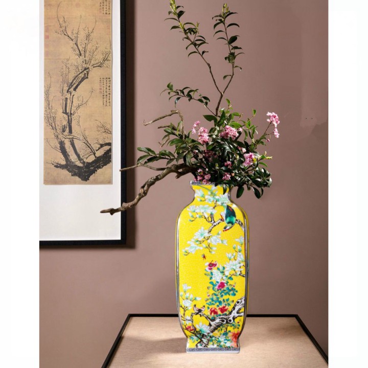 Bình lọ cắm hoa gốm sứ Hoa văn trang trí nhà cửa đẹp mắt INDOCHINE NEW YEAR 2021