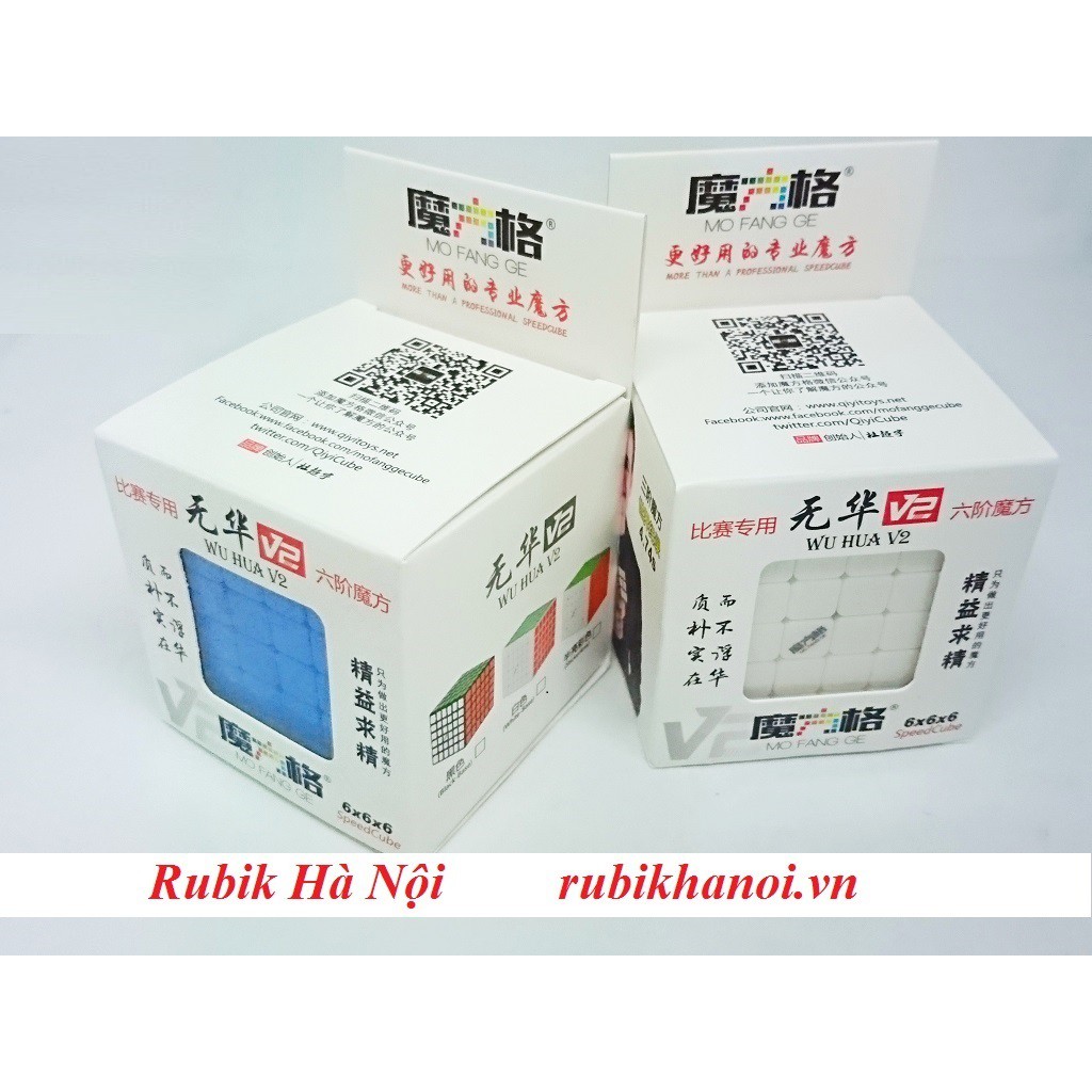 Rubik 6x6 Qiyi Wuhua V2 Stickerless Cao Cấp Rất Tốt