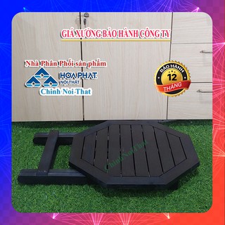{BẢO HÀNH 12 THÁNG} Bàn gỗ gấp xếp lục giác màu đen BXG8V {Bền - Rẻ - Đẹp-CHINHNOITHAT}