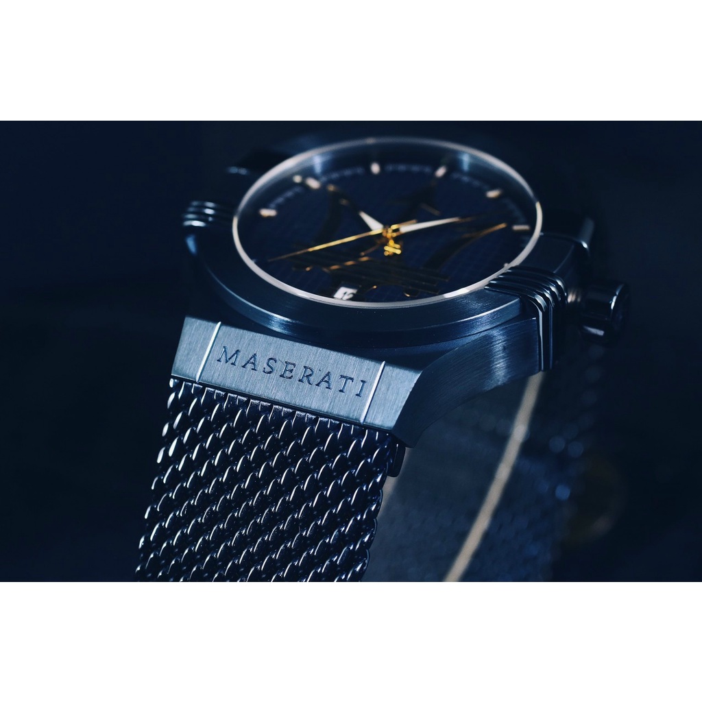 Đồng Hồ Nam Maserati Potenza R8853108008 Dây Mesh Màu Xanh , Máy Quartz - Pin , Size 42mm