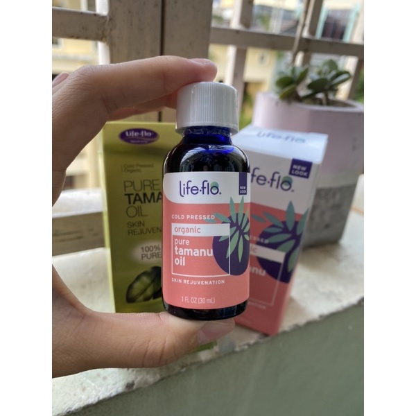 Dầu mù u Lifeflo Organic Tamanu Oil - Nhập từ Mỹ - Dầu dưỡng ẩm Life Flo da khô, sáng da