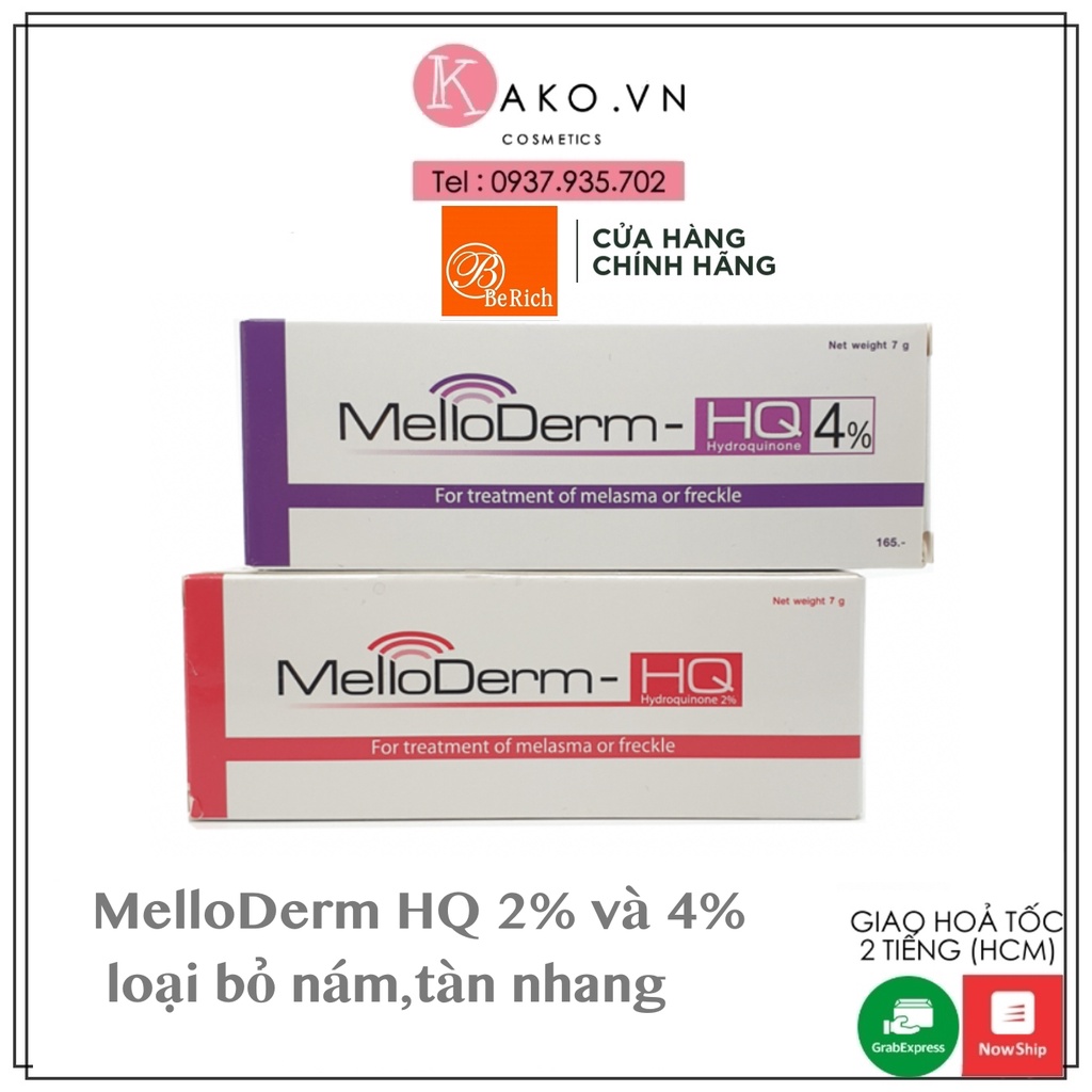 Kem giảm thâm, nám, tàn nhang MelloDerm Hydroquinone 4%