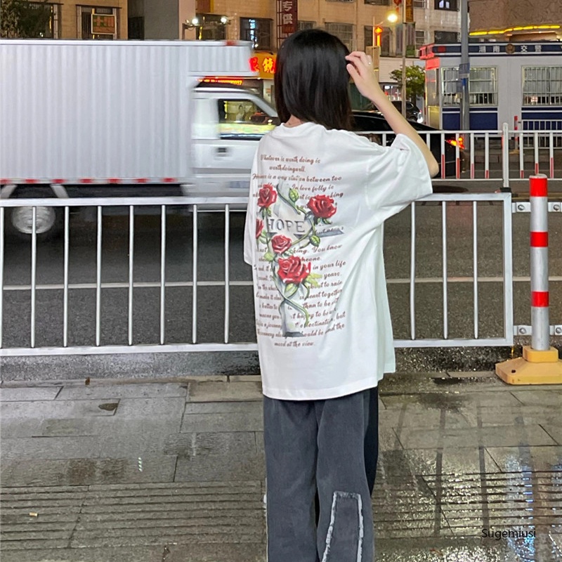 Hàng Mới Về Áo Thun Nữ Ngắn Tay In Hình Thời Trang Năng Động