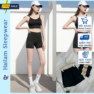 Quần Legging Đùi Nữ, Legging Ngắn cạp cao chất co dãn 4 chiều không nhăn, không xù siêu đẹp - Hailam Sleepwear