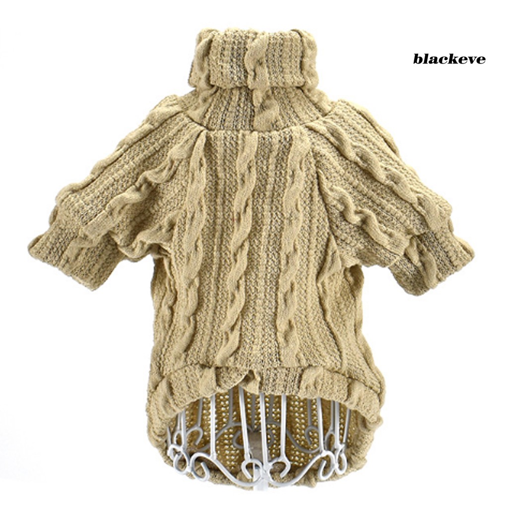 Áo kiểu dệt kim cổ lọ màu trơn thời trang thu đông đáng yêu dành cho thú cưng