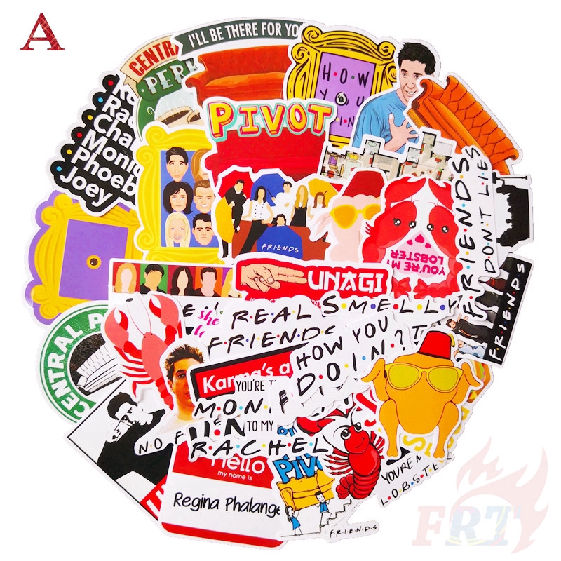 ❉ Friends - Series 02 Hot TV Shows Giấy và decal dán tường ❉1 Set DIY Doodle Decals Stickers（A-34Pcs；B-64Pcs）