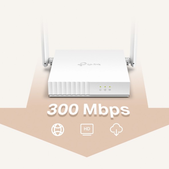 Bộ phát wifi TP-Link Chuẩn N 300Mbps bảo vệ mạng gia đình tối đa TL-WR820N - Hàng chính hãng.