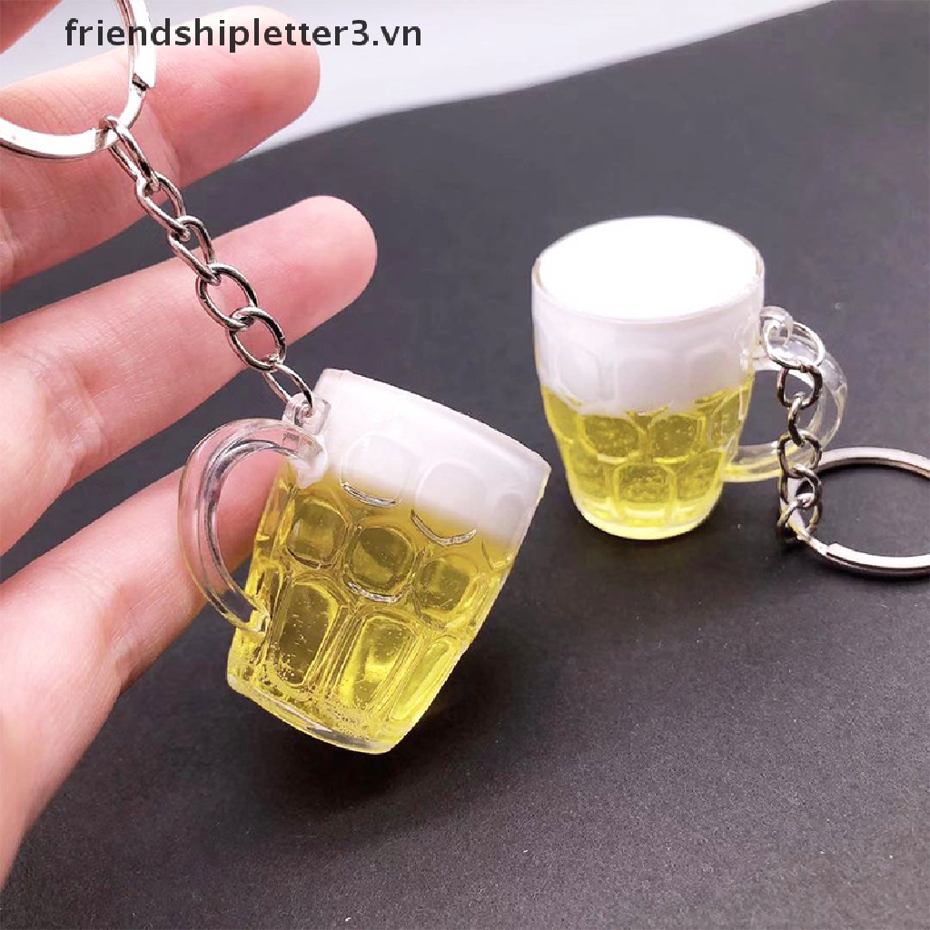 Móc khóa nhựa kiểu ly bia thú vị