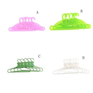 Magicalhour 5 Pcs Hangers Dress Clothes Accessories For Barbie Doll Pretend Play Girls’ Gift