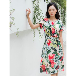 Chân váy họa tiết hoa (bộ) IFU 03-0179