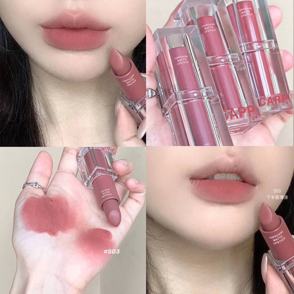 Son Bóng Trong Suốt 6 Màu Tùy Chọn Chống Nước Lâu Trôi NO.CP105